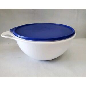 Vtg Tupperware ● 12 Cup Mixing Bowl W/Lid ● Made in USA ● Handle ● NEW OLD STOCK